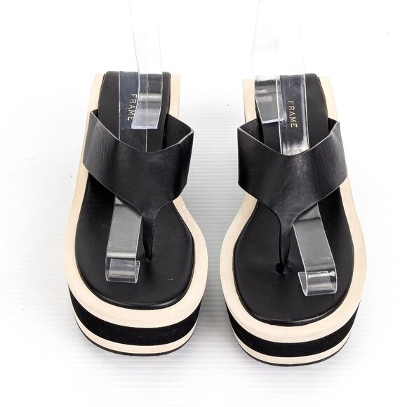 Frame Paris Wmn Le Ocean Y2K 90s Ins Platform Black Sandals 8-8.5US EUR 38.5 - Picture 4 of 8